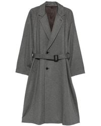 Ssstein - Belted Double-Breasted Coat - Lyst