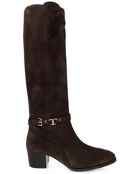 Tod's - Bottes En Daim À Détail De Boucle - Lyst
