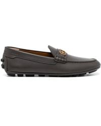 Bally - Emblem-Plaque Leather Driving Shoes - Lyst