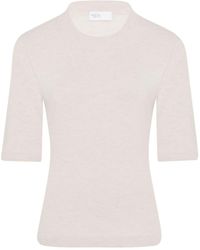 Rosetta Getty - Crew-neck Ribbed-knit Top - Lyst