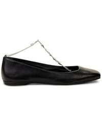 Cult Gaia - Chain-Link Ankle Strap Ballerina Flats - Lyst
