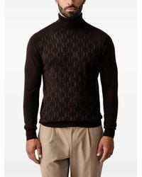 KARL LAGERFELD - Monogram-Knit Roll-Neck Sweater - Lyst