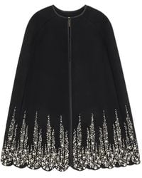 Valentino Garavani - Embroidered Compact Drap Cape - Lyst