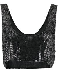 GIUSEPPE DI MORABITO - Crystal-embellished Cropped Top - Lyst