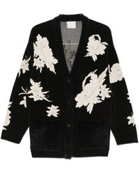 forte_forte - Floral-Embroidered Cardigan-Style Jacket - Lyst