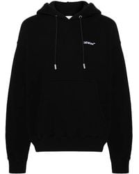Off-White c/o Virgil Abloh - Logo-Embroidered Organic-Cotton Hoodie - Lyst