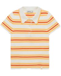 Jonathan Simkhai - Luka Striped Ribbed-Knit Polo Top - Lyst