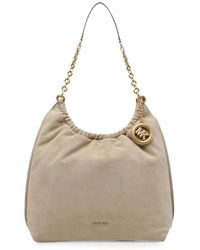 MICHAEL Michael Kors - Sac Porté Épaule En Daim À Breloque À Logo - Lyst