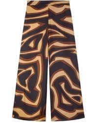 PUCCI - Abstract-pattern Print Silk Trousers - Lyst