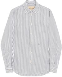 Valentino Garavani - Cotton Poplin Shirt With Striped Vlogo Embroidery - Lyst