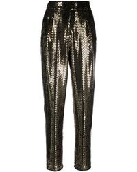 Forte Forte - High-waist Tapered Metallic Trousers - Lyst