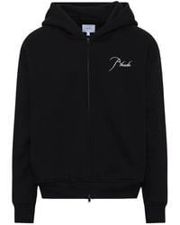 Rhude - Classique Logo-Embroidered Zip-Up Hoodie - Lyst
