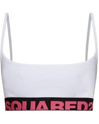 DSquared² - Logo-Underband Sports Bra - Lyst
