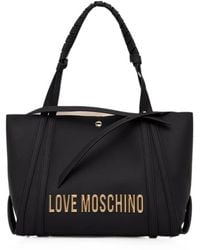 Love Moschino - Logo-Lettering Knot-Detail Tote Bag - Lyst