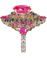 Anabela Chan - Peacock Mirage 18Kt Gelbgold-Vermeil-Ring Mit Saphir - Lyst