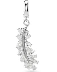Swarovski - Vienna Crystal-Embellished Feather-Motif Charm - Lyst