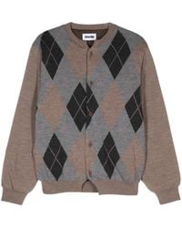 Magliano - Cárdigan con motivo de rombos en intarsia - Lyst
