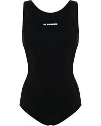 Jil Sander - Logo-Print Swimsuit - Lyst