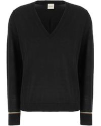 Paul Smith - V-Neck Striped-Trim Sweater - Lyst