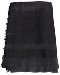 Gianfranco Ferré - Logo-Patterned Fringed Scarf - Lyst
