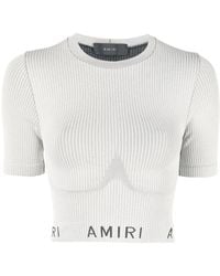 Amiri - Logo-Print Seamless Performance Top - Lyst