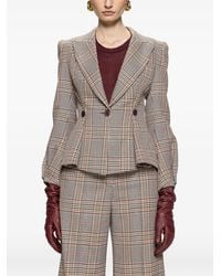 Nissa - Checked Tailored Blazer - Lyst