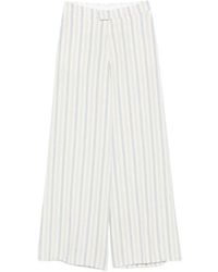 Berwich - Striped Wide Leg Trousers - Lyst