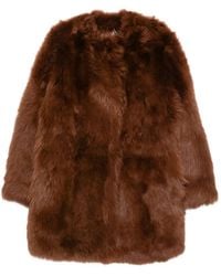 TOTEME - Manteau En Peau Lainée - Lyst
