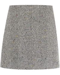 Ermanno Scervino - Printed Wool Mini Skirt - Lyst
