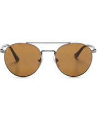 Persol - Lunettes De Soleil Rondes À Effet Écailles De Tortue - Lyst