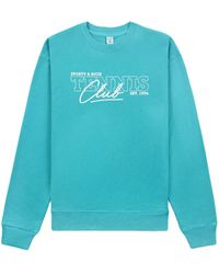 Sporty & Rich - 80S Tennis Club Cotton Sweatshirt - Lyst
