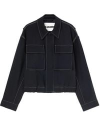 Jil Sander - Giacca-Camicia Con Chiusura Nascosta - Lyst