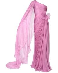 IRIS SERBAN - One-Shoulder-Maxikleid mit Falten - Lyst