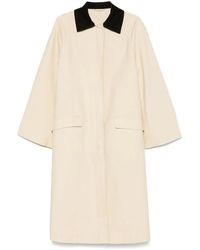 TOTEME - Corduroy-Trimmed Cotton Gabardine Coat - Lyst