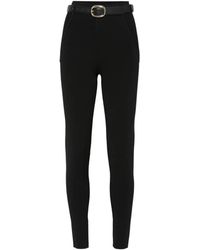 Self-Portrait - Belted Skinny-Cut Trousers - Lyst