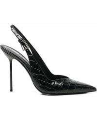 Paris Texas - Lidia Croc-Effect Slingback Pumps - Lyst