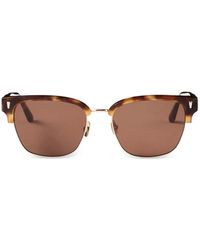 Sandro - Tortoiseshell-Effect Logo-Engraved Sunglasses - Lyst