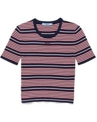 Prada - Jersey De Algodón De Manga Corta - Lyst