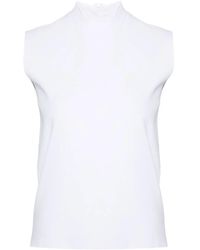 Plan C - Fine-knit Mock-neck Top - Lyst