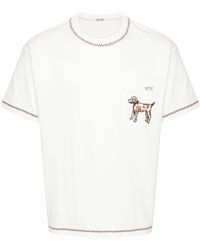 Bode - T-shirt Griffon Pocket en coton - Lyst