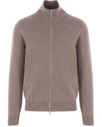 Brunello Cucinelli - Vest Met Hoge Hals En Rits - Lyst