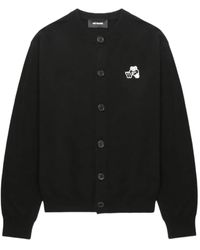 we11done - Bear-Logo Button Cardigan - Lyst