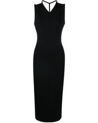 KHAITE - Maxi-Jurk Met V-Hals - Lyst