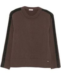 Herno - Contrast-Stripe Ribbed-Trim Sweater - Lyst