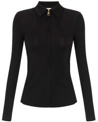 Elisabetta Franchi - Lightweight Jersey Top With Zip - Lyst
