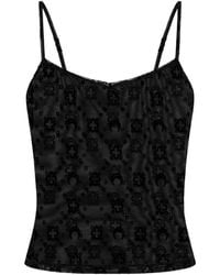 Marine Serre - Débardeur En Résille À Motif Moonogram - Lyst