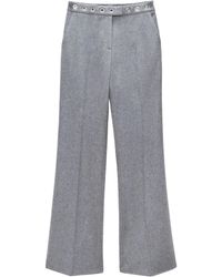 MSGM - Eyelet-Detail Tailored Trousers - Lyst