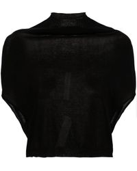 Rick Owens - Crater Draped Crop Top - Lyst