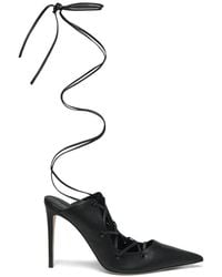 McQueen - Ghillie Lace-Up Skull-Charm Mules - Lyst
