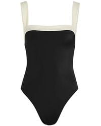 Away That Day - Grenada Colour-Block Square-Neck Swimsuit - Lyst